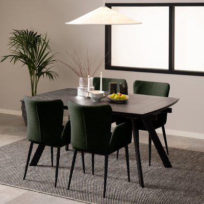 Blackburn Black Ceramic Dining Table – FTG, view 6