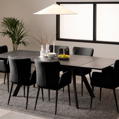 Blackburn Black Ceramic Dining Table – FTG, view 7