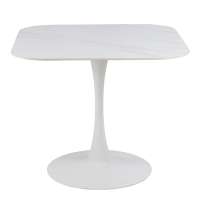 Malta Ceramic Square Dining Table in White – FTG