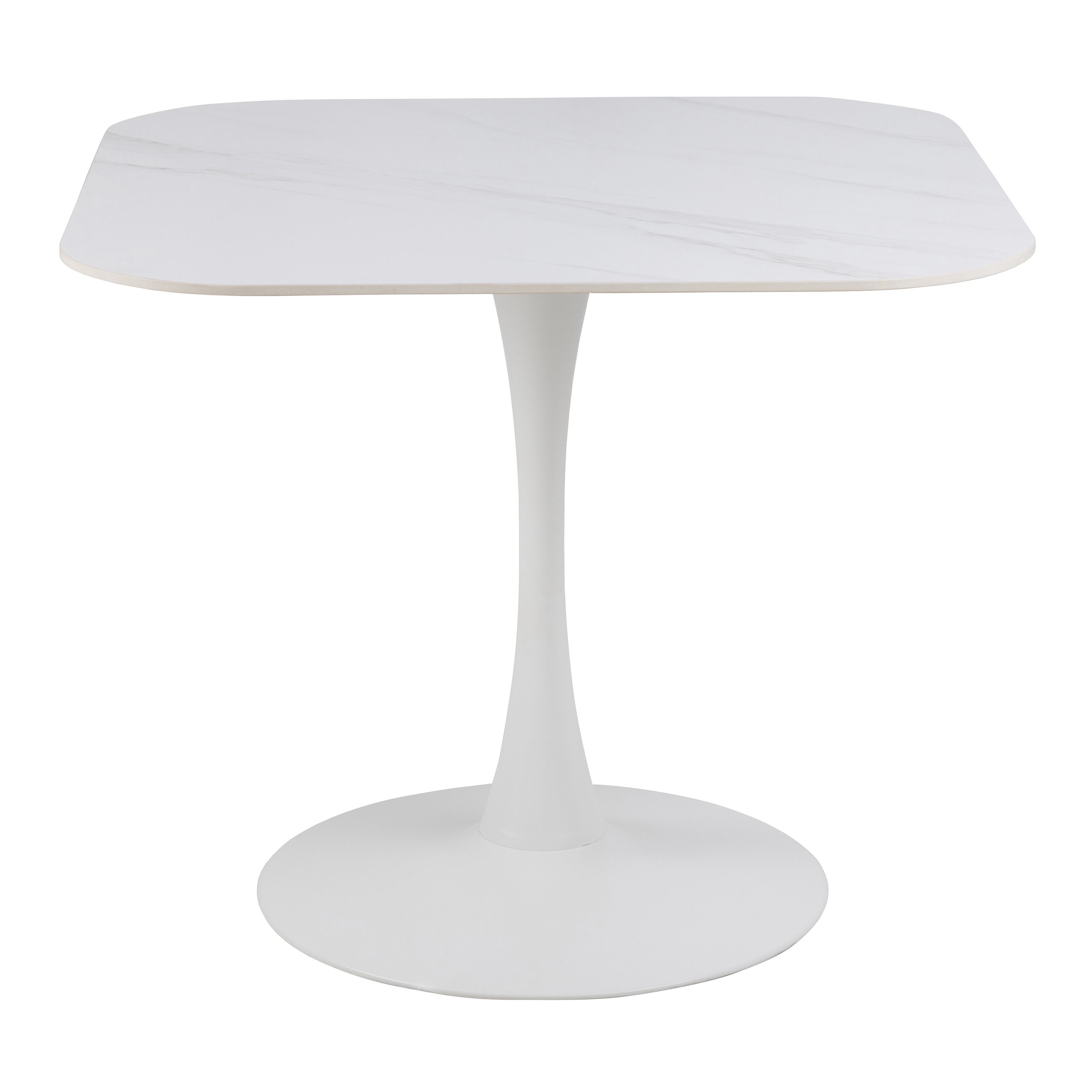 Malta Ceramic Square Dining Table in White – FTG, view 6