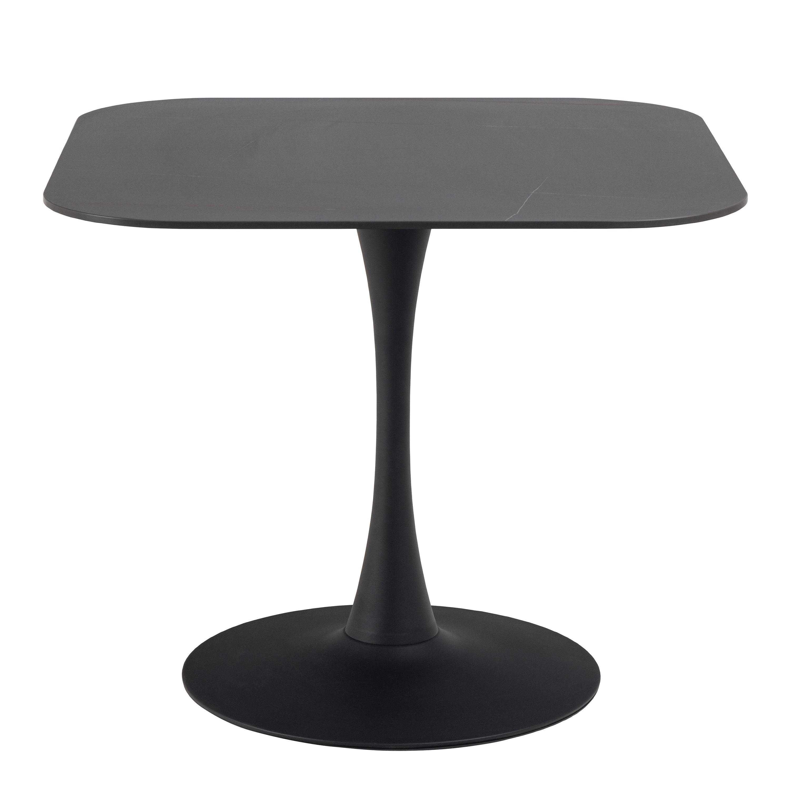 Malta Ceramic Square Dining Table Black – FTG, view 2