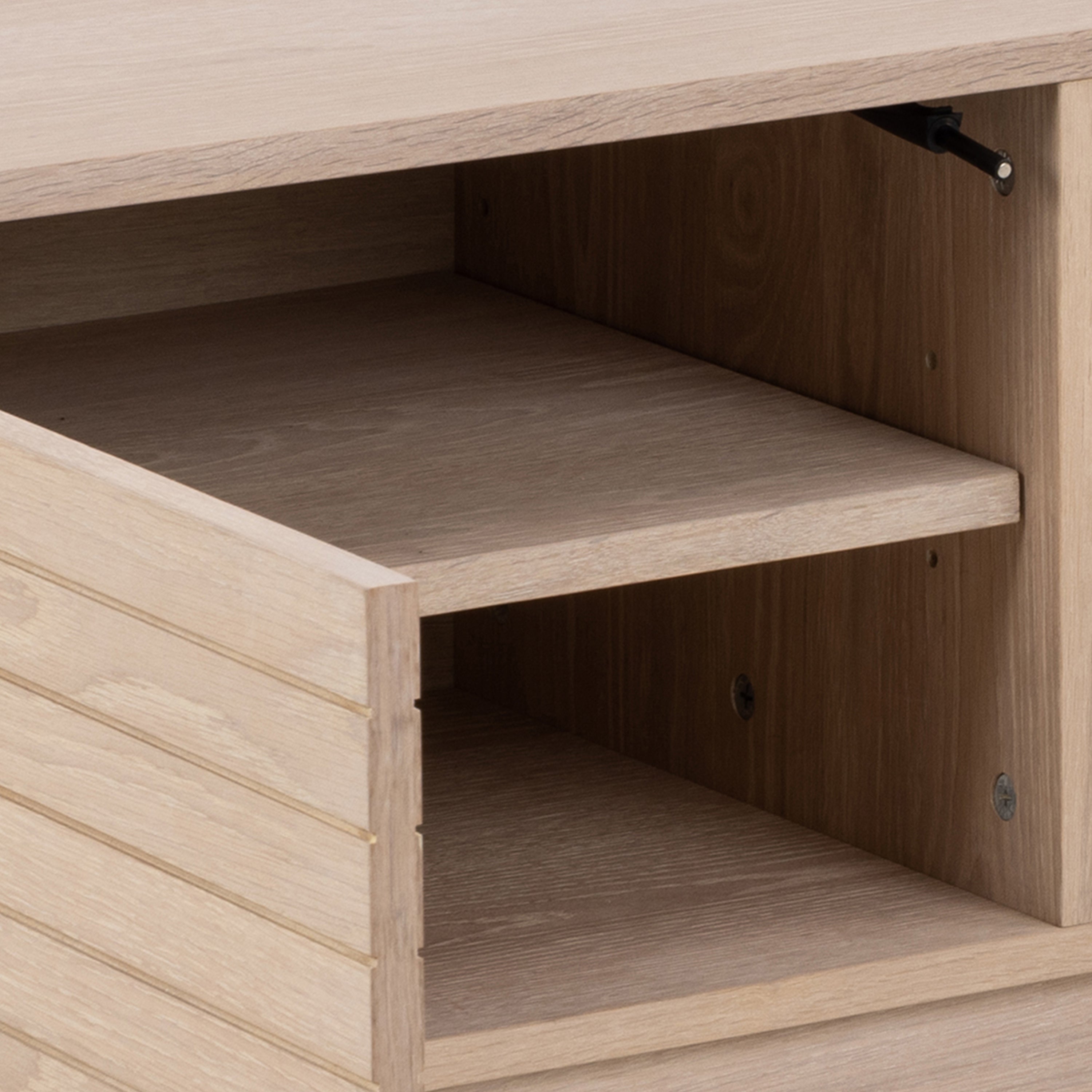 Linley 2 Door TV Unit in White Oak – FTG, view 7