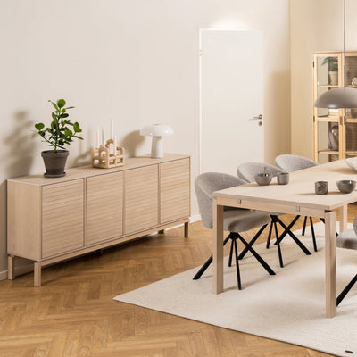 Linley 4 Door Sideboard in White Oak – FTG, view 5