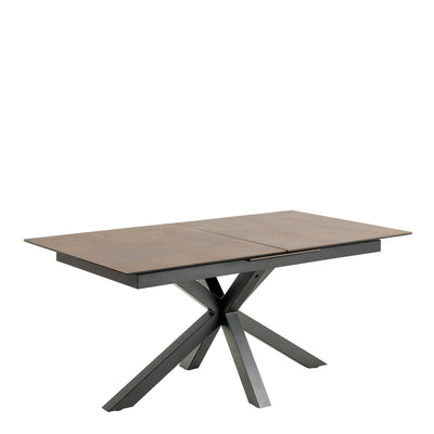 Heaven Extendable Dining Table with Ceramic Rusty Brown Top 168cm – FTG