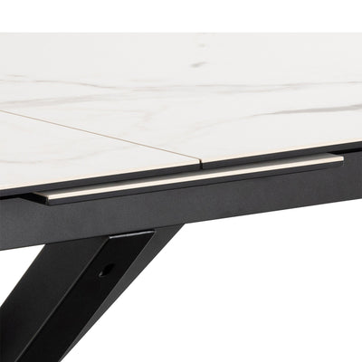 Heaven Extendable Dining Table with Ceramic White Top 168cm – FTG, view 10