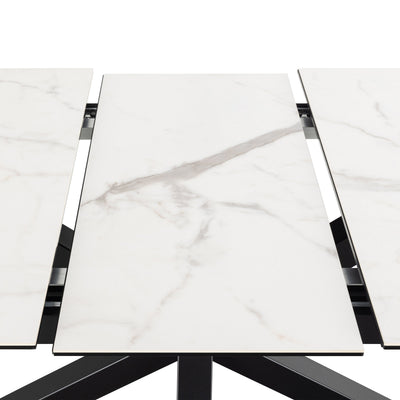 Heaven Extendable Dining Table with Ceramic White Top 168cm – FTG, view 11