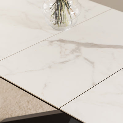 Heaven Extendable Dining Table with Ceramic White Top 168cm – FTG, view 8