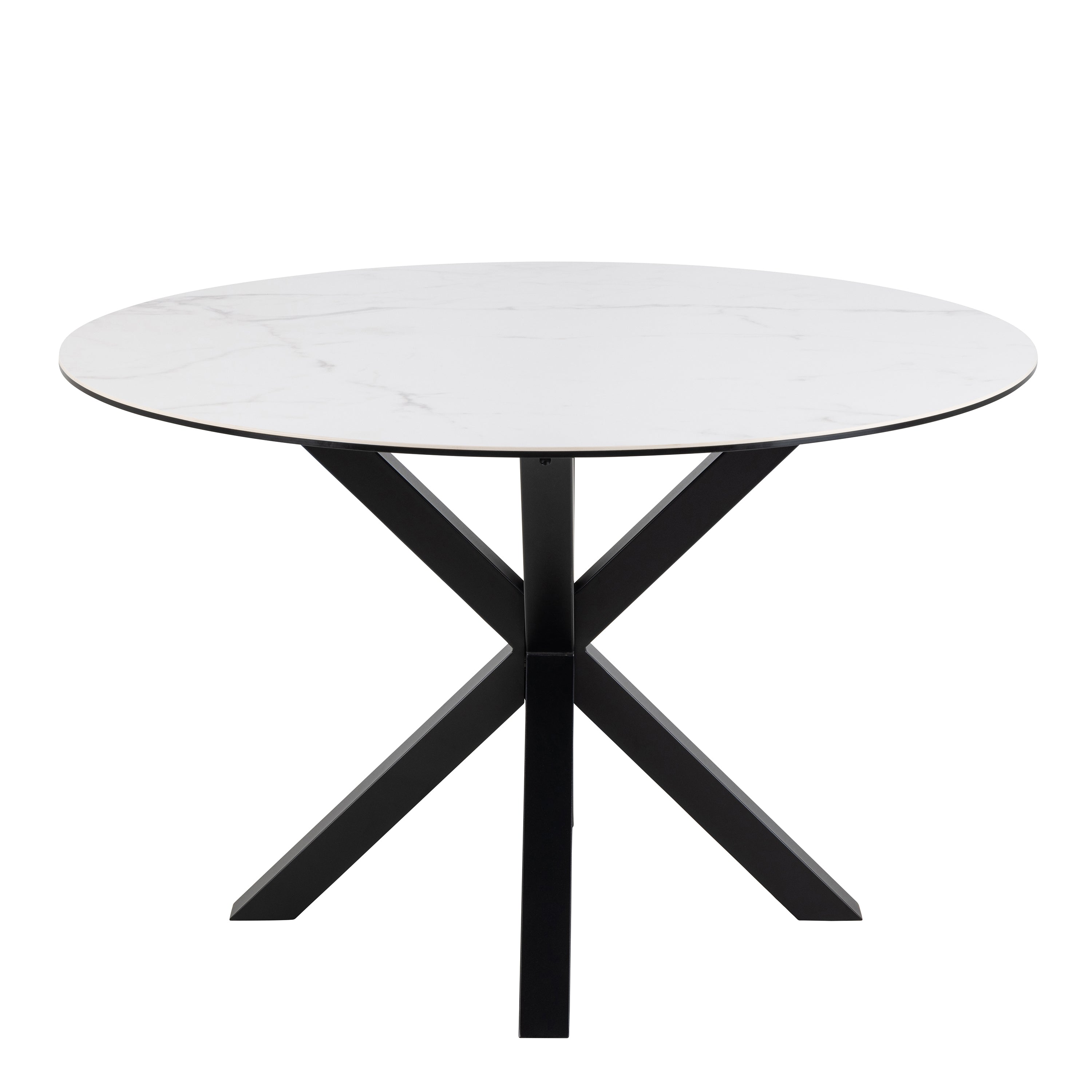 Heaven Round Dining Table with Ceramic White Top – FTG, view 2