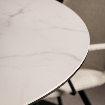 Heaven Round Dining Table with Ceramic White Top – FTG, view 4