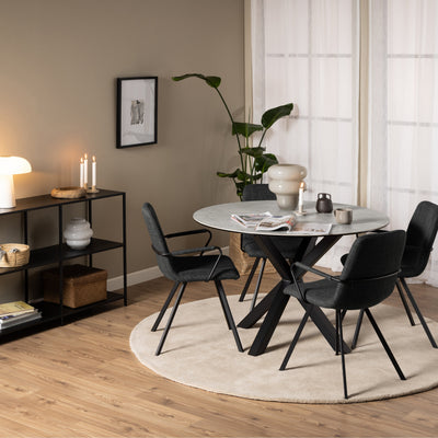 Heaven Round Dining Table with Ceramic Grey Top – FTG, view 3
