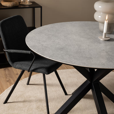 Heaven Round Dining Table with Ceramic Grey Top – FTG, view 4