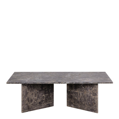 Vega Rectangular Coffee Table with Marron Marble Top 140cm – FTG, view 2