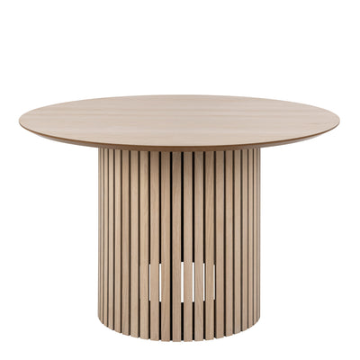 Linley Round Dining Table in White Oak – FTG, view 2