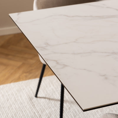 Heaven Extendable Dining Table with Ceramic White Top 200cm – FTG, view 7