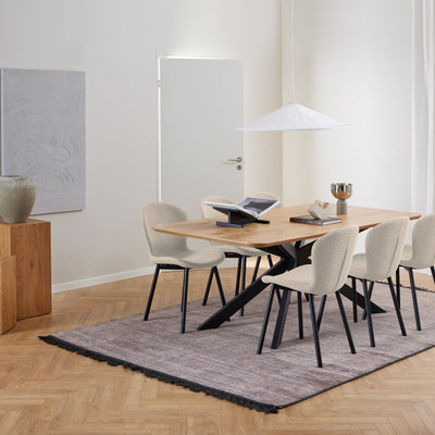 Irwine Dining Table in Matt Oak 200x75cm – FTG, view 3