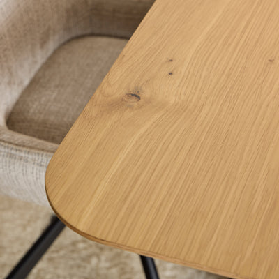 Irwine Dining Table in Matt Oak 200x75cm – FTG, view 5