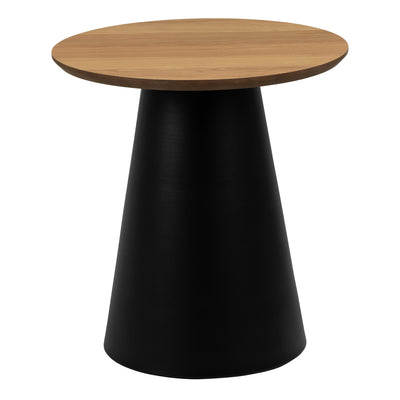 Soli Round Coffee Table in Oak/Black 45x48cm – FTG, view 2