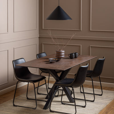 Heaven Dining Table in Ceramic Rusty Brown 160x75.5cm – FTG, view 3