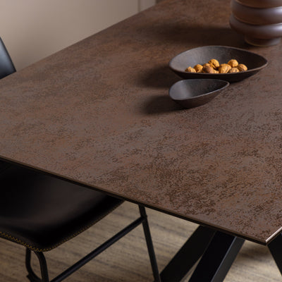 Heaven Dining Table in Ceramic Rusty Brown 160x75.5cm – FTG, view 5