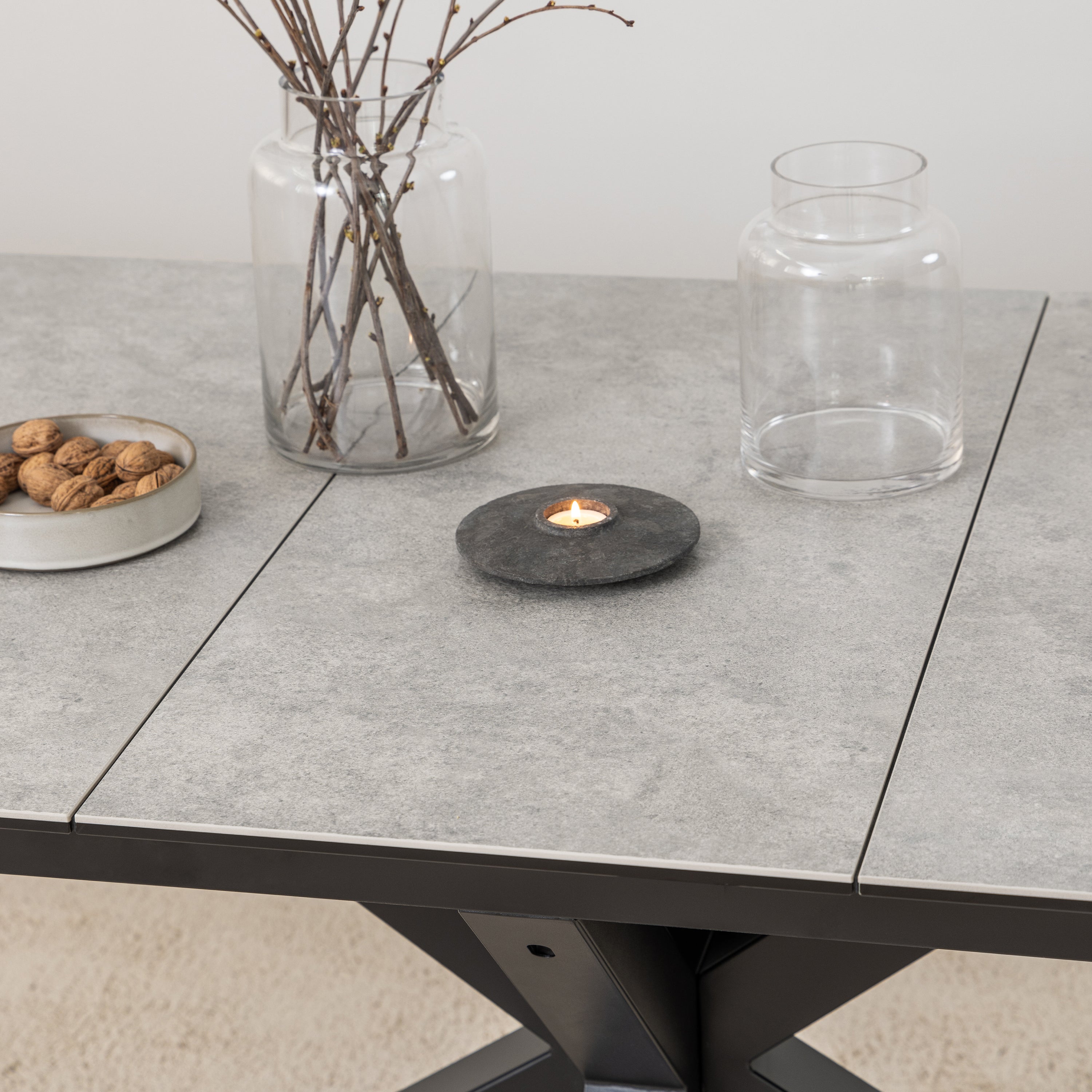 Heaven Extendable Dining Table with Ceramic Grey Top 168cm – FTG, view 8