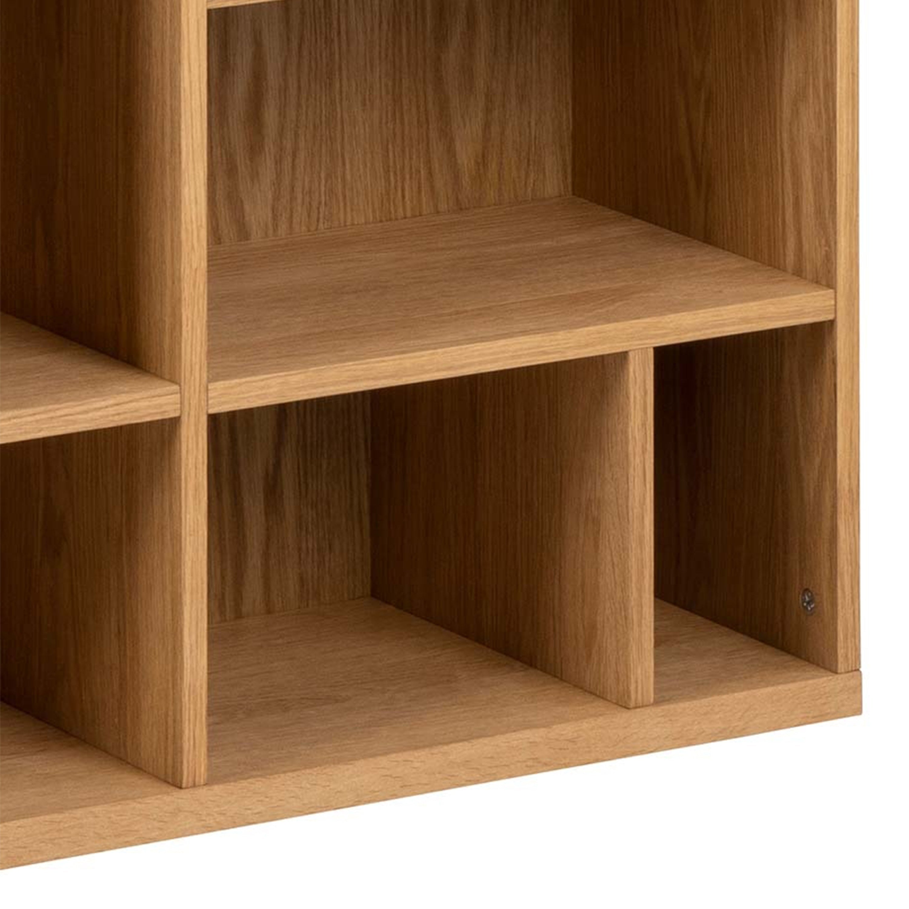 Rangoon 3 Door Large Bookcase in Oak – FTG, view 10