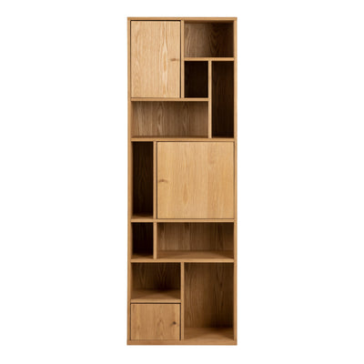 Rangoon 3 Door Bookcase in Oak – FTG, view 2