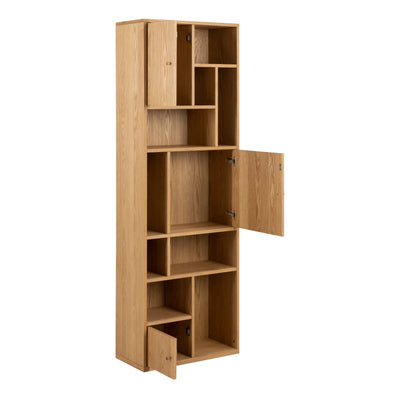 Rangoon 3 Door Bookcase in Oak – FTG, view 4