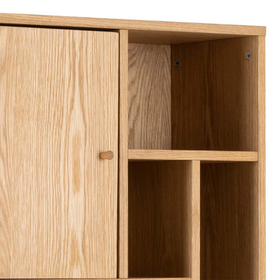 Rangoon 3 Door Bookcase in Oak – FTG, view 7
