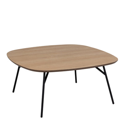 Caracas Square Coffee Table in Oak and Matt Black – FTG