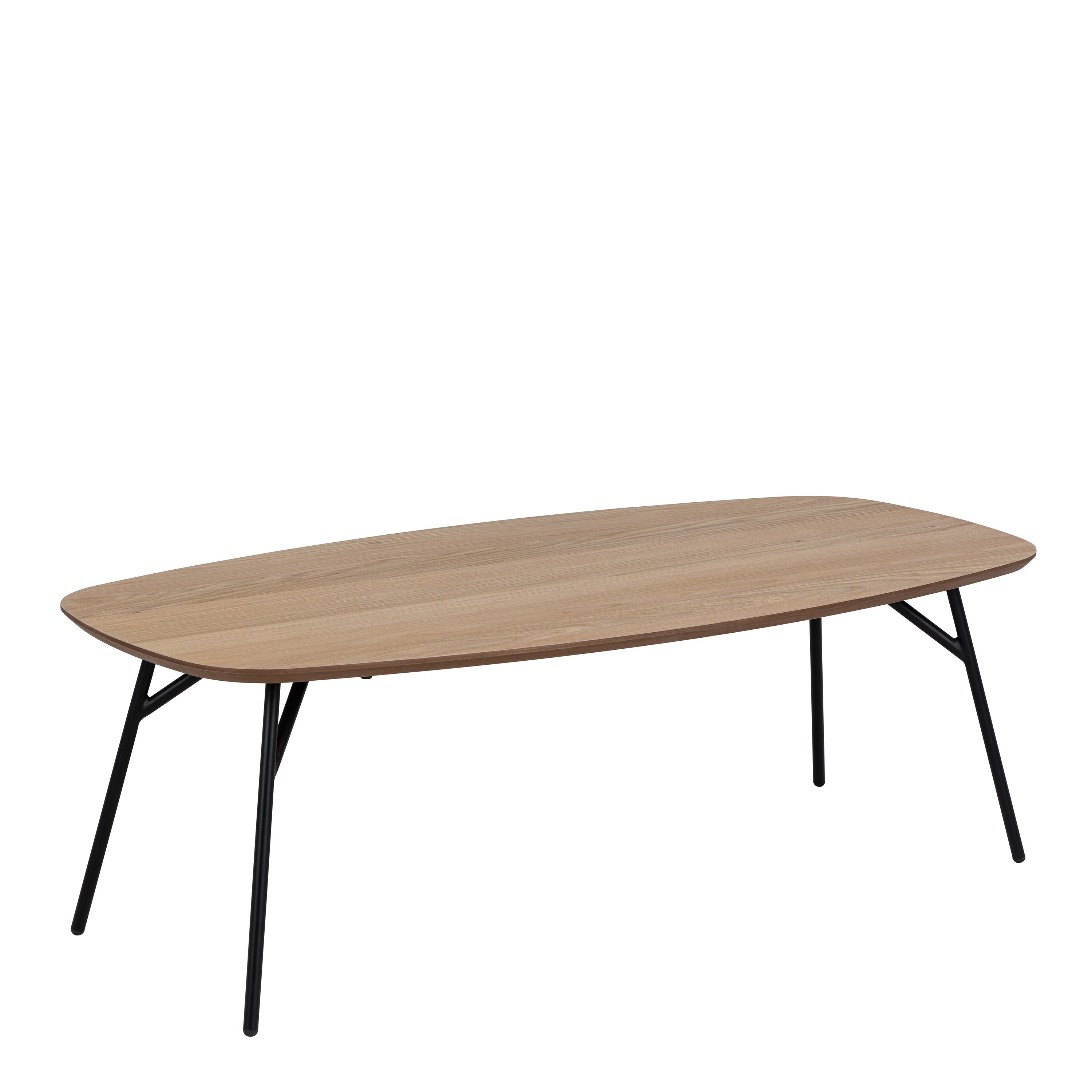 Caracas Rectangular Coffee Table in Oak and Matt Black – FTG