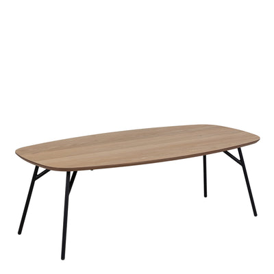 Caracas Rectangular Coffee Table in Oak and Matt Black – FTG