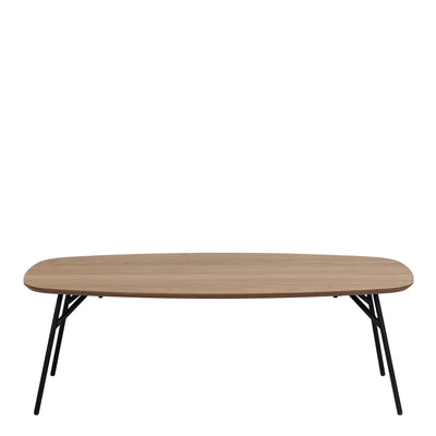 Caracas Rectangular Coffee Table in Oak and Matt Black – FTG, view 2