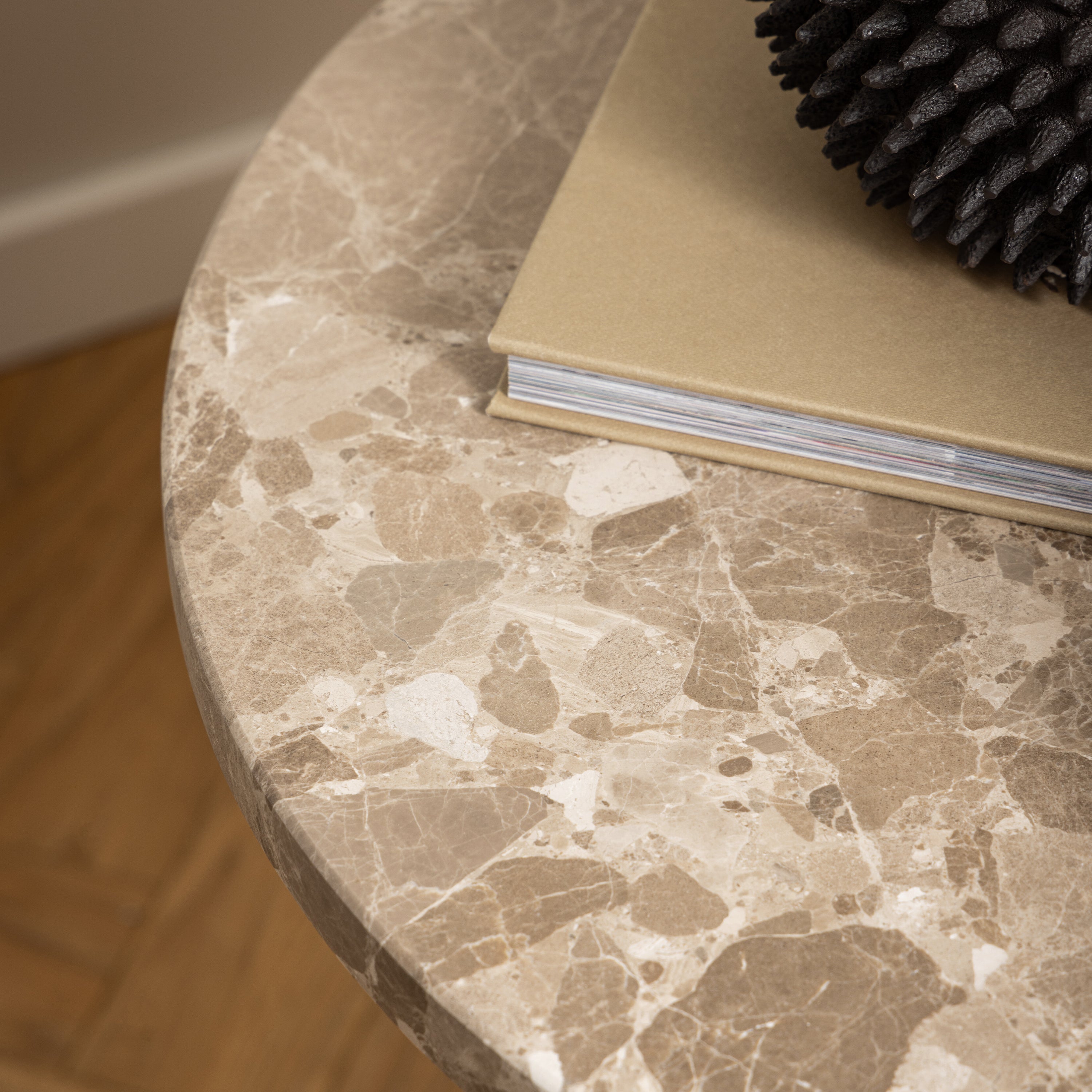 Naxos Side Table in Brown Marble – FTG, view 8