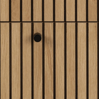 Albany Chest of 3 Drawers in Oak/Black Legs – FTG, view 8