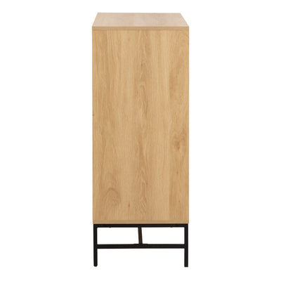 Albany Chest of 4 Drawers in Oak/Black Legs – FTG, view 3