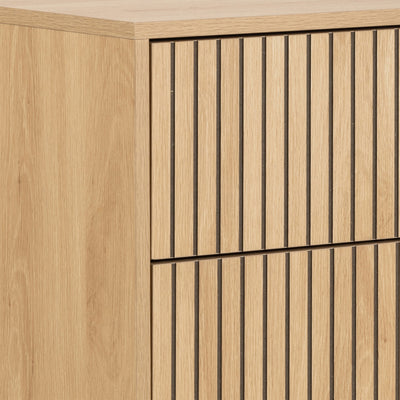 Albany Chest of 4 Drawers in Oak/Black Legs – FTG, view 7