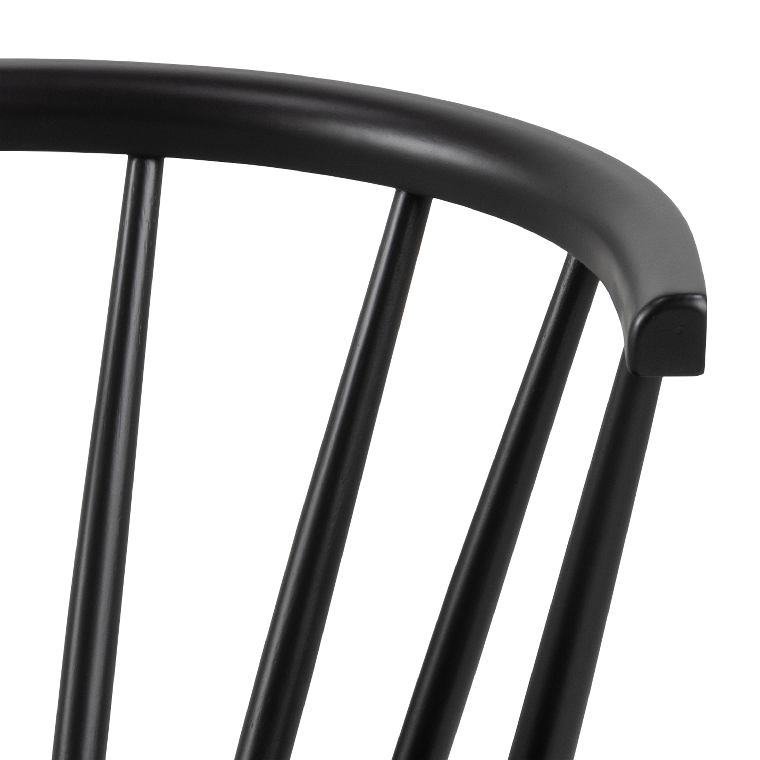 Christo Dining Table in Oak Included 6 Ida Dining Chairs in Black – FTG, view 11