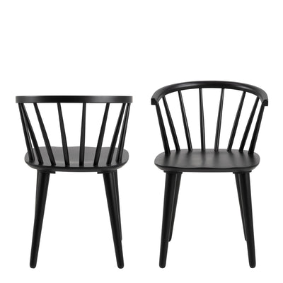 Christo Dining Table in Oak Included 6 Ida Dining Chairs in Black – FTG, view 9