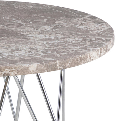Prunus Round Side Table  with Grey-Brown Marble Top – FTG, view 7