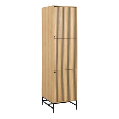 Albany Wardrobe 2 Doors in Oak/Black Legs – FTG