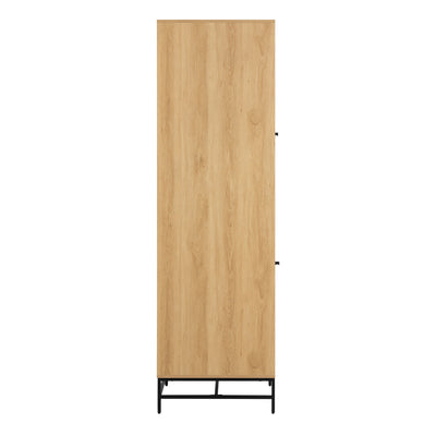 Albany Wardrobe 2 Doors in Oak/Black Legs – FTG, view 3
