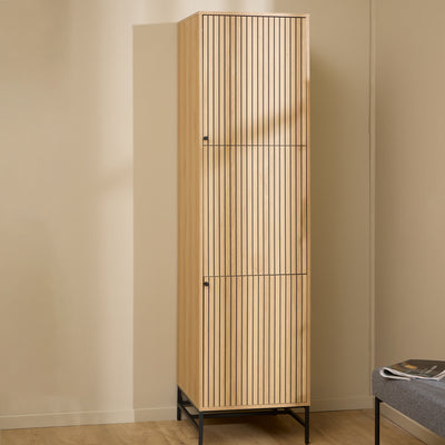 Albany Wardrobe 2 Doors in Oak/Black Legs – FTG, view 5
