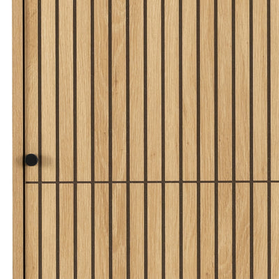 Albany Wardrobe 2 Doors in Oak/Black Legs – FTG, view 8