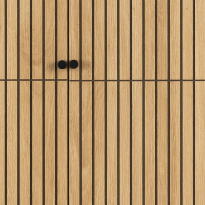 Albany Wardrobe 4 Doors in Black/Oak – FTG, view 10