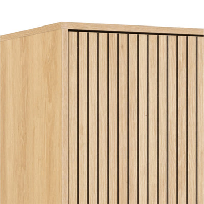 Albany Wardrobe 4 Doors in Black/Oak – FTG, view 9