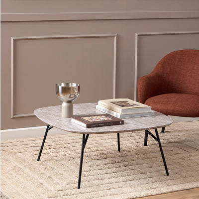 Caracas Coffee Table with Grey Marble Effect – FTG, view 3