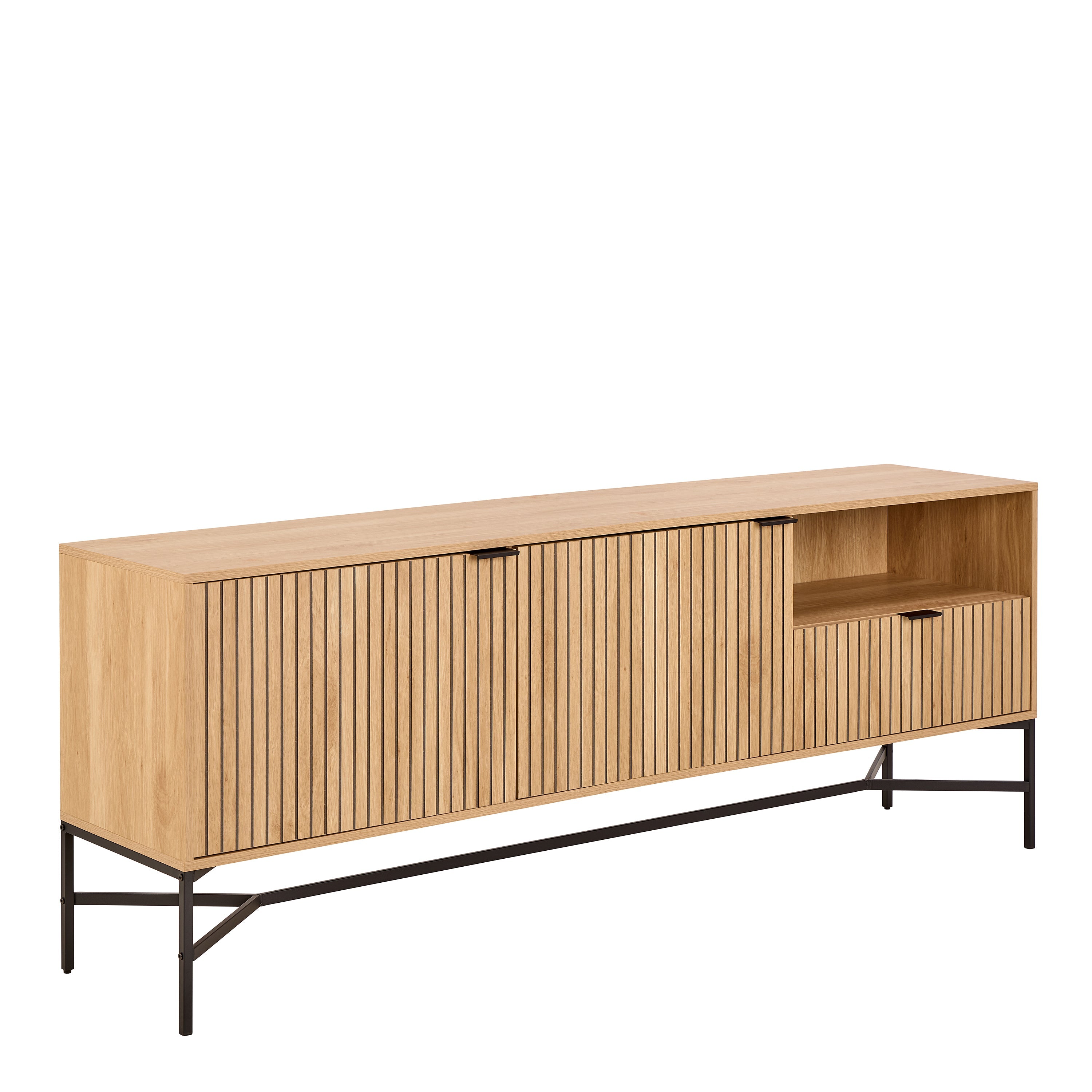 Jaipur Sideboard With 2 Doors and 2 Shelves in Oak – FTG