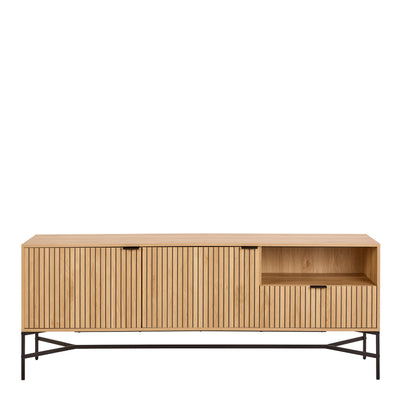 Jaipur Sideboard With 2 Doors and 2 Shelves in Oak – FTG, view 2