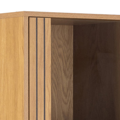 Jaipur Display Cabinet With 4 doors and 6 Shelves in Wild Oak – FTG, view 6