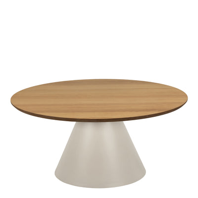 Soli Round Coffee Table in Oak/Grey 85x40cm – FTG, view 2